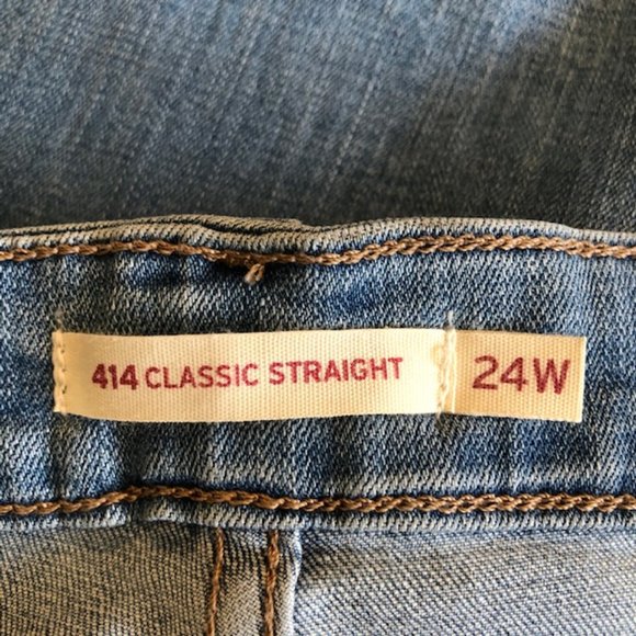 Levis 414 Classic Straight Mid-Rise Jeans - Picture 9 of 12